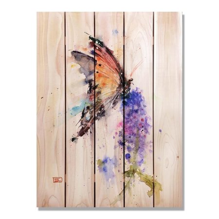 RICKI&APOSS RUGS 28 x 36 in. Crousers Monarch Butterfly Inside & Outside Cedar Wall Art RI894954